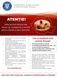 Material de informare Pesta Porcină Africană